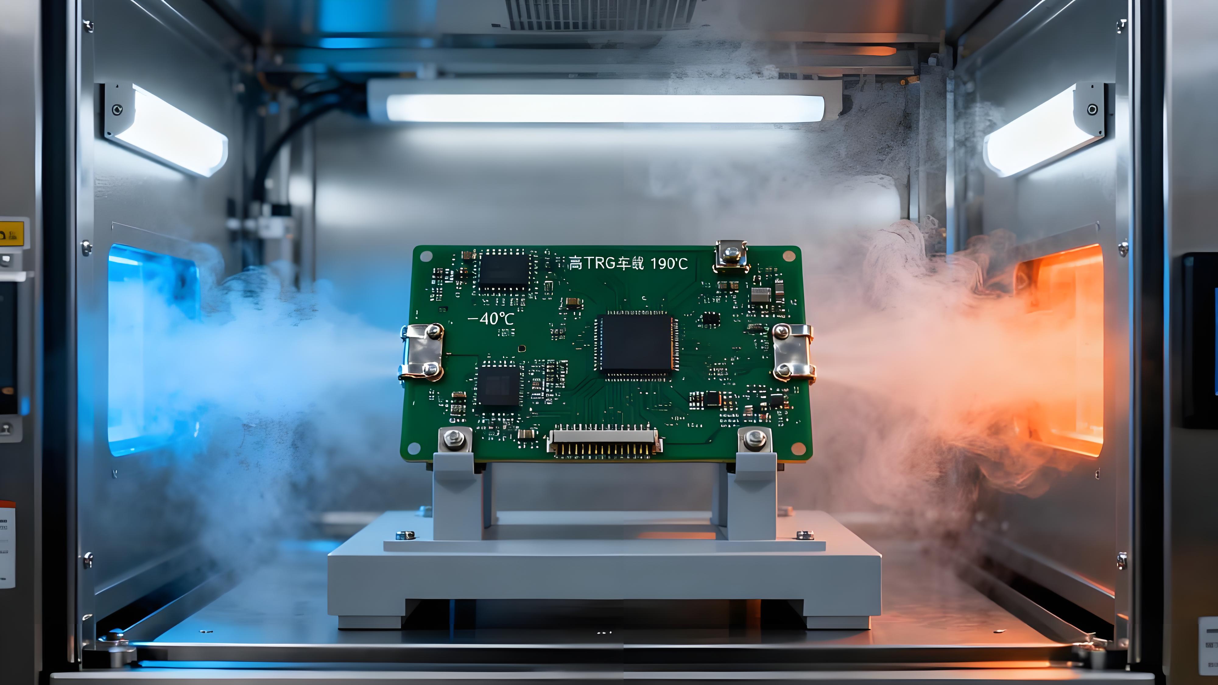 新能源汽车自动驾驶域控制器高TG PCB测试场景，TG190℃板材通过-40℃至150℃冷热循环.jpeg