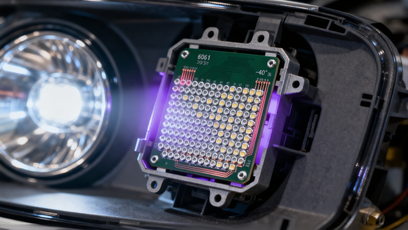 汽车 LED 大灯铝基板场景