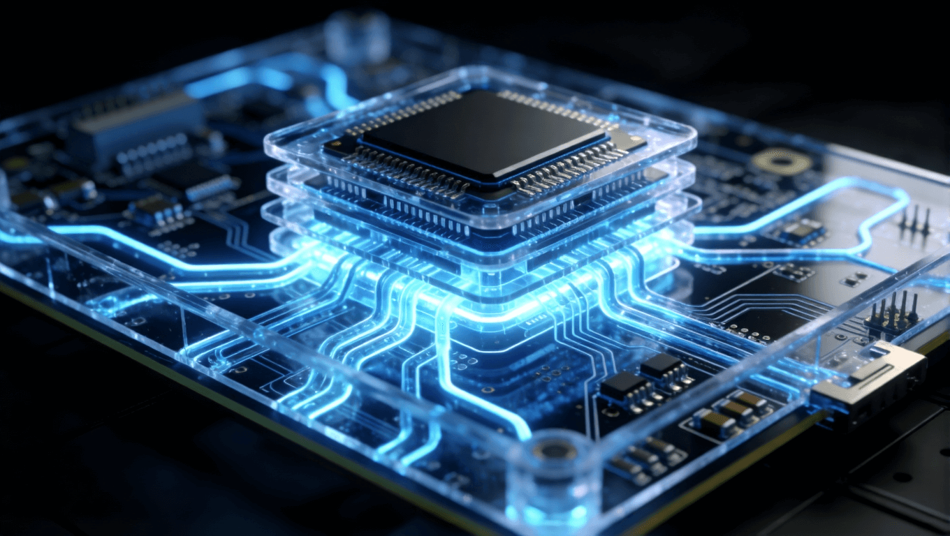 未来储能PCB 3D封装与嵌入式微流体冷却通道内部结构概念图.png